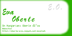 eva oberle business card